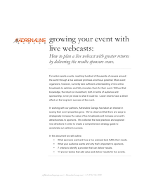 Get results from your live webcast